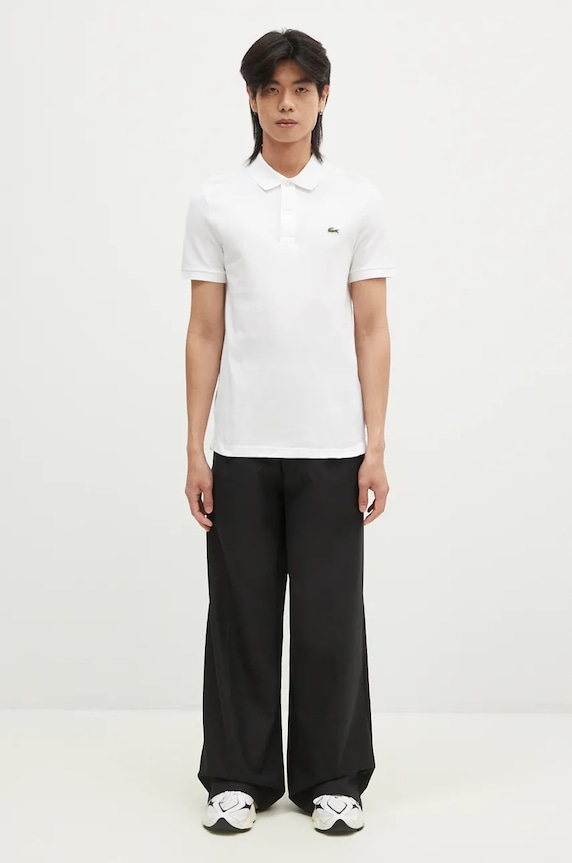 Lacoste polo de bumbac PH4012 alb