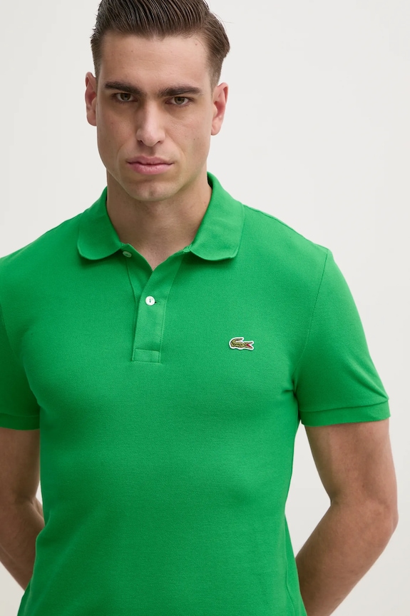 Lacoste polo de bumbac verde PH4012