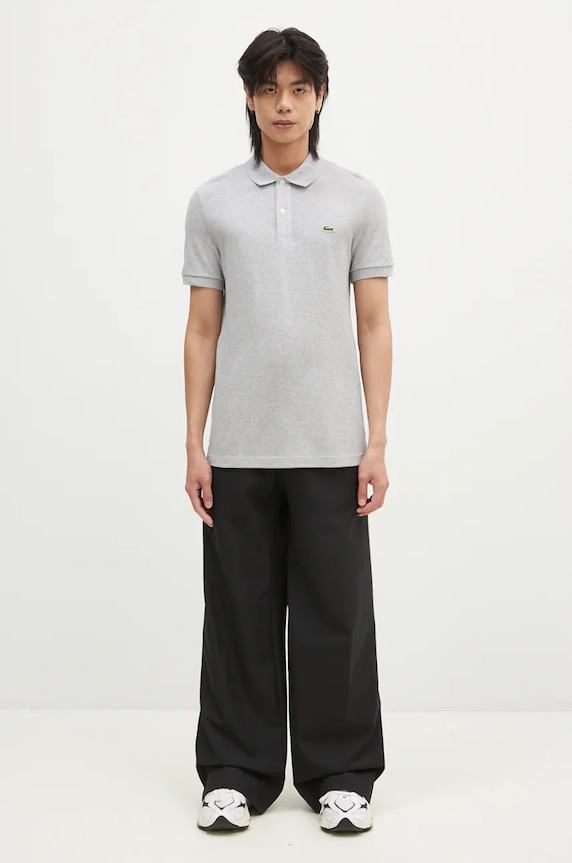 Lacoste Silver Chine Petit Pique Slim Fit Polo Gray gray PH4012