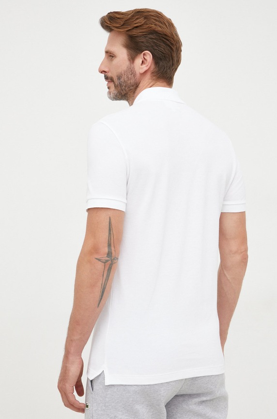 Oblečenie Bavlnené polo tričko Lacoste PH4012 biela