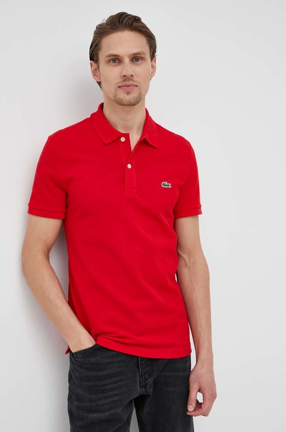 Lacoste polo bawełniane czerwony PH4012