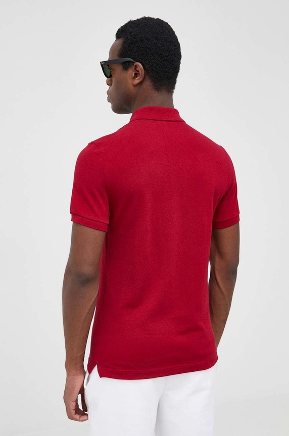 Ruházat Lacoste pamut póló PH4012 burgundia
