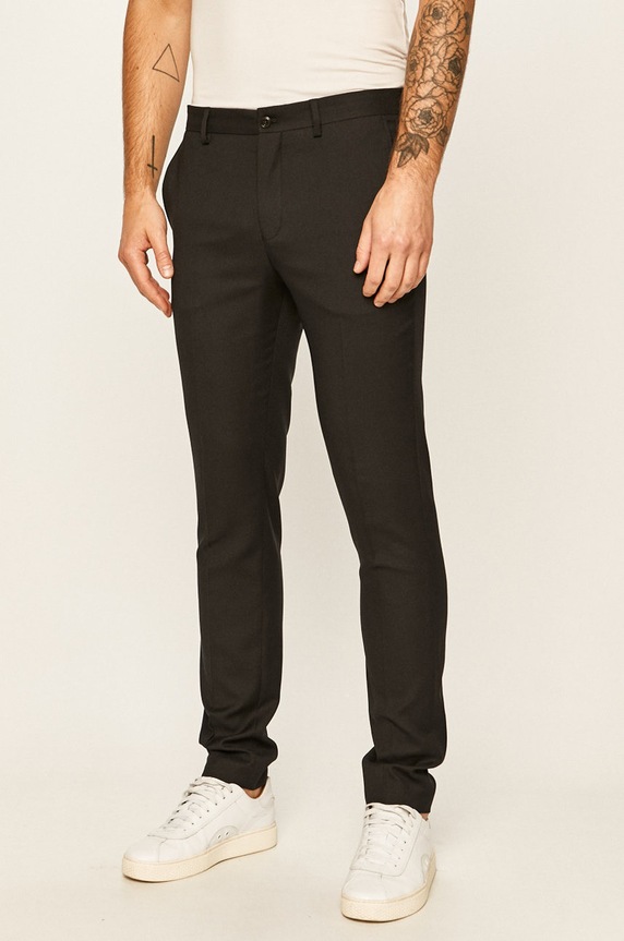 Premium by Jack&Jones - Nadrág 12141112 gyapjú szállal fekete 12141112