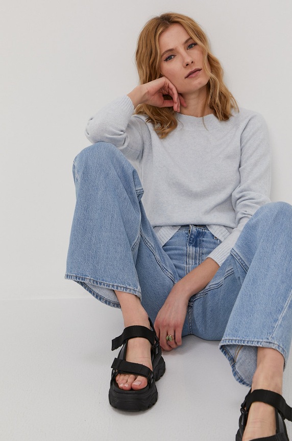 Pulover Vero Moda okrugli plava 10201022
