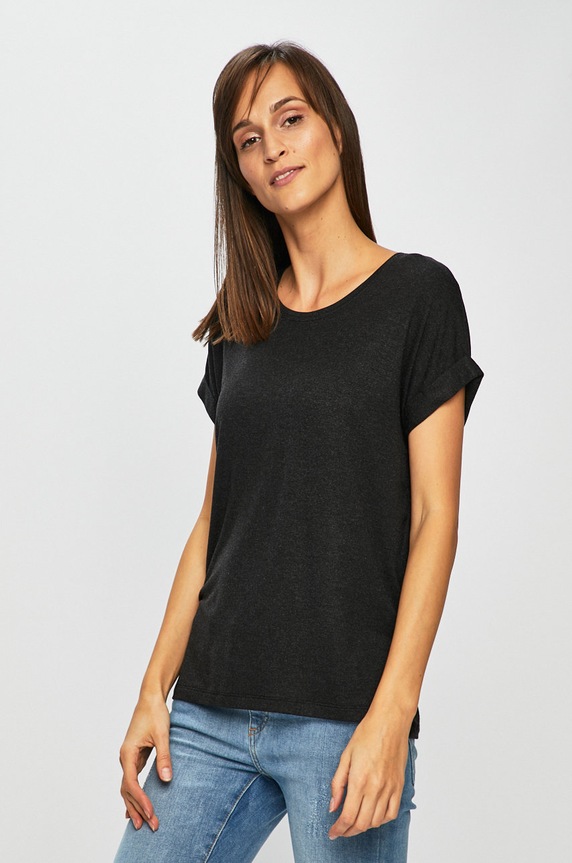 Only - Top z elastanem czarny 15106662