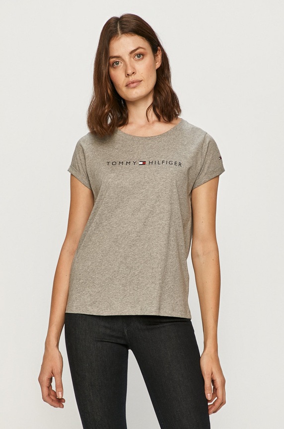 Tommy Hilfiger - Tričko bavlna sivá UW0UW01618