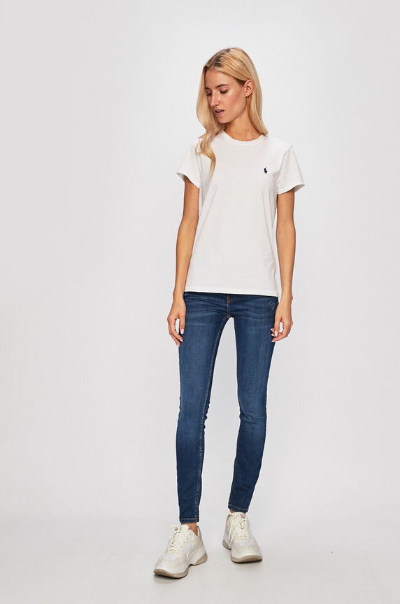 Tričko Polo Ralph Lauren 211734144001 bílá AA00
