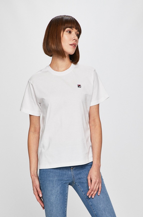 Fila - Top bawełna biały 682319