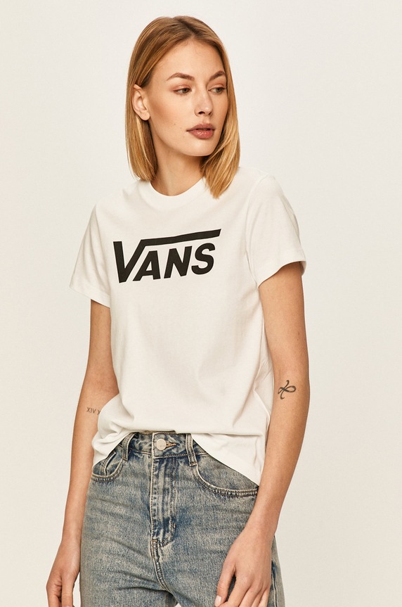 Vans T-shirt funkcyjny nadruk biały VN0A3UP4WHT1