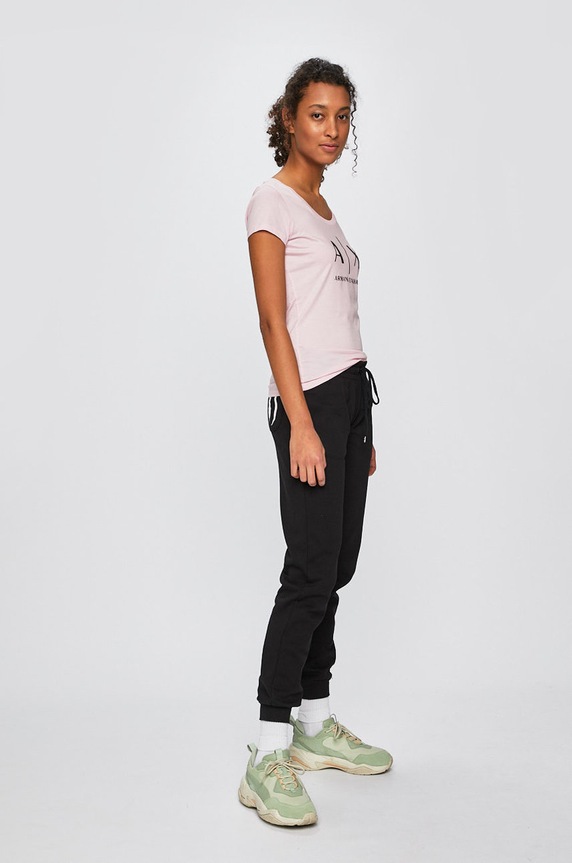 Bavlnené tričko Armani Exchange 8NYT70.YJ16Z.NOS ružová AA00