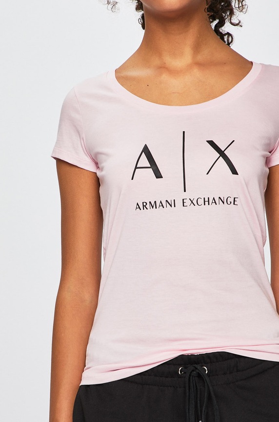 Oblečenie Bavlnené tričko Armani Exchange 8NYT70.YJ16Z.NOS ružová