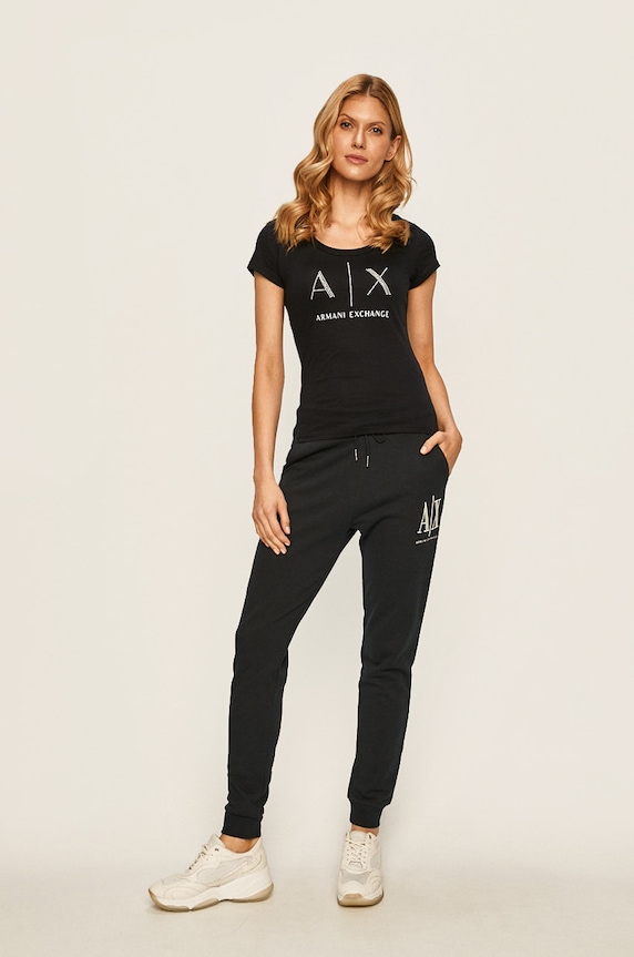 Armani Exchange - Tričko 8NYT83.YJ16Z.NOS tmavomodrá AA00