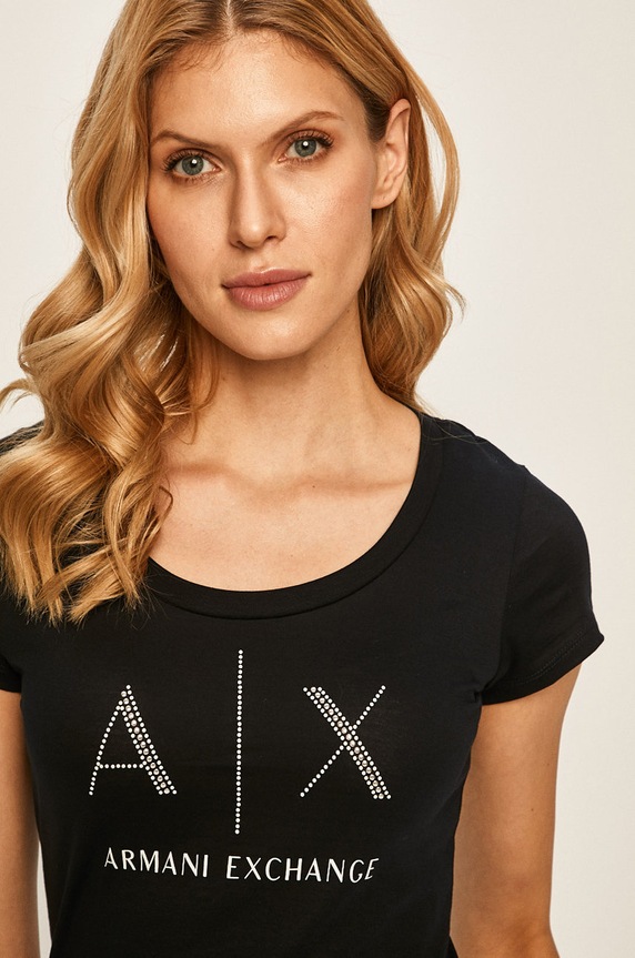 Armani Exchange - Tričko tmavomodrá 8NYT83.YJ16Z.NOS