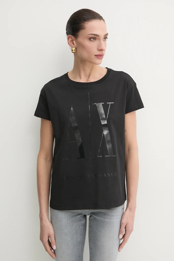 Majica kratkih rukava Armani Exchange pamuk crna 8NYTCX.YJG3Z.NOS