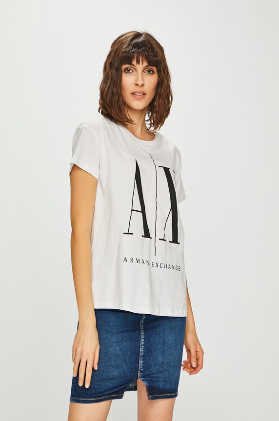 Armani Exchange t-shirt fehér 8NYTCX.YJG3Z.NOS