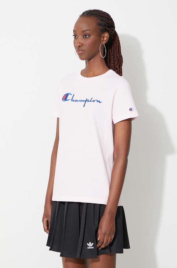 Champion t-shirt bawełniany różowy 110992