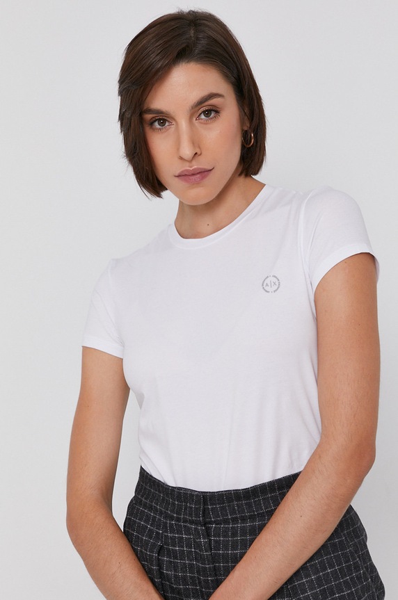 Armani Exchange top elasztánnal fehér 8NYT74.Y8C7Z.NOS