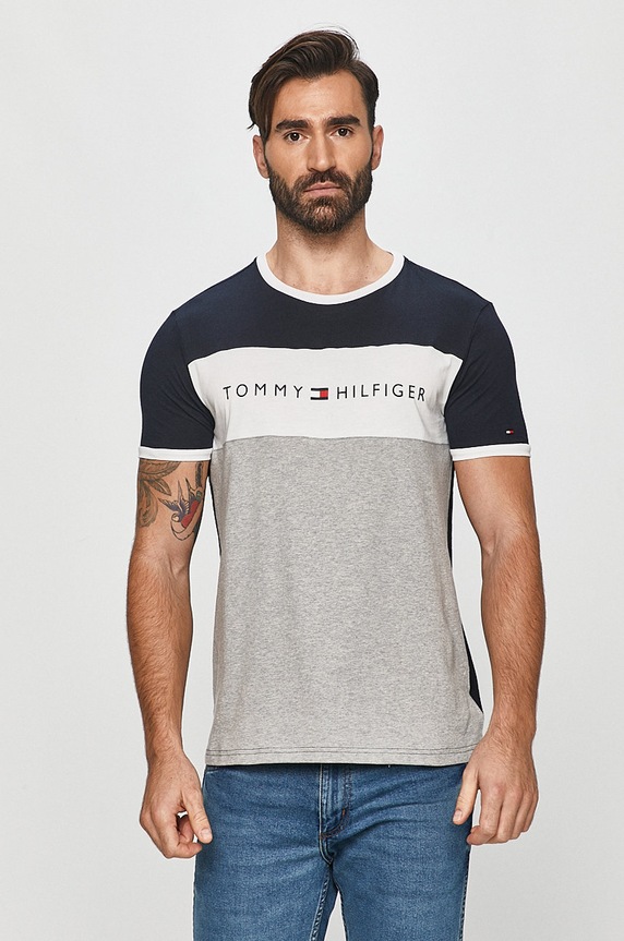 Tommy Hilfiger - Μπλουζάκι βαμβάκι σκούρο μπλε UM0UM01170