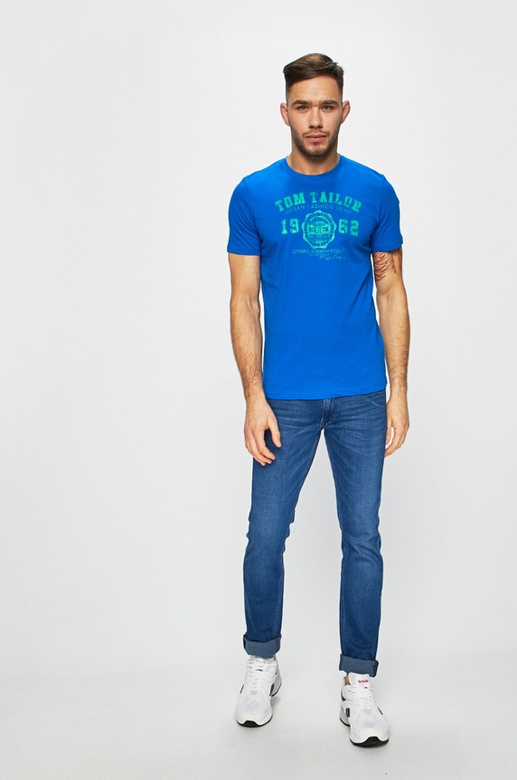Tom Tailor Denim - Pánske tričko 1008637 modrá AA00