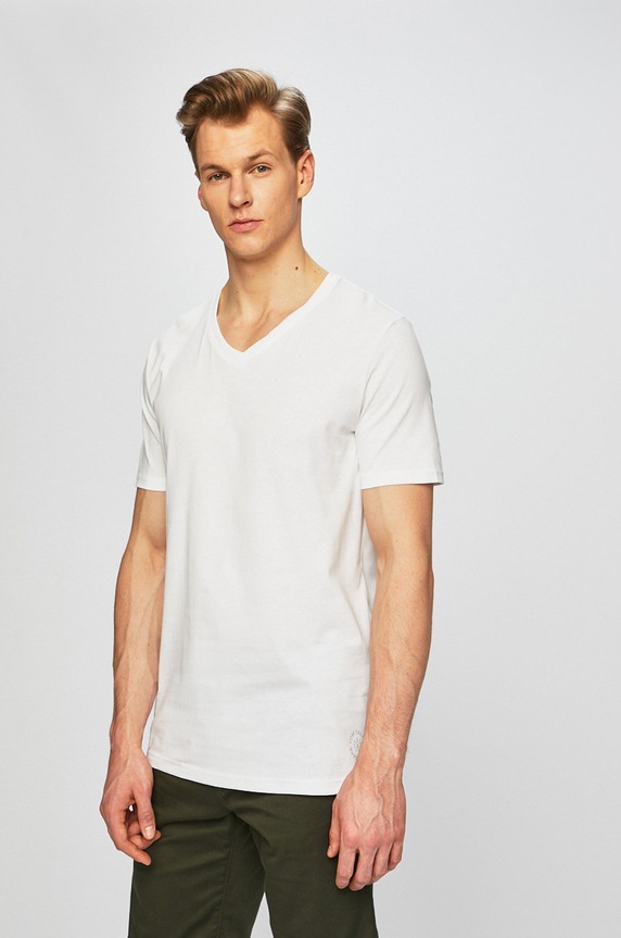 Tom Tailor Denim - Póló (2 darab) pamut fehér 1008639