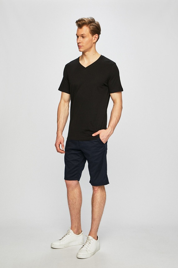 Tom Tailor Denim - Pánske tričko (2 pak) 1008639 čierna SS20