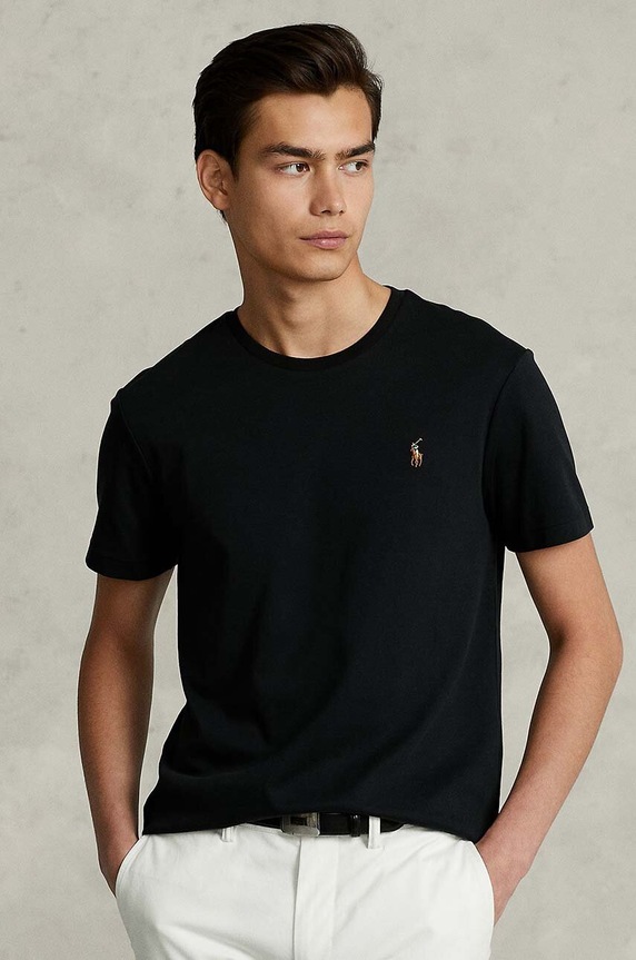 Polo Ralph Lauren - Μπλουζάκι βαμβάκι μαύρο 710740727001
