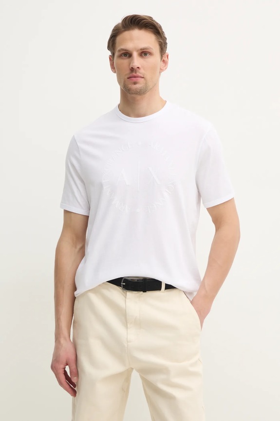 Armani Exchange t-shirt pamut fehér 8NZTCD.Z8H4Z.NOS