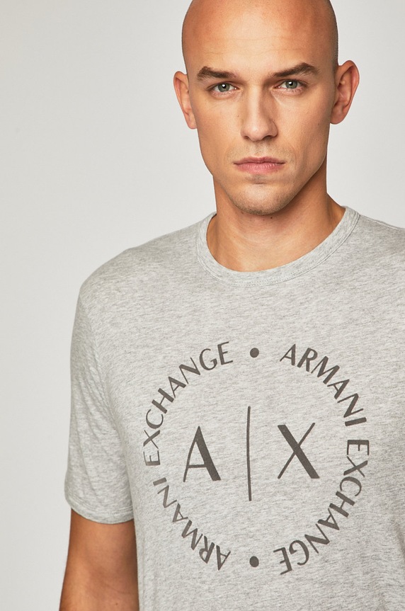 Armani Exchange - Pánske tričko sivá 8NZTCD.Z8H4Z.NOS
