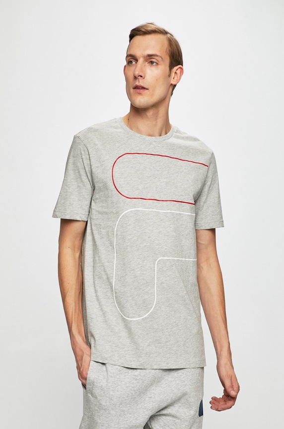 Fila - Pánske tričko bavlna sivá 687134