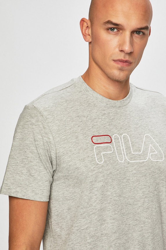 Fila - Pánske tričko potlač sivá 687137