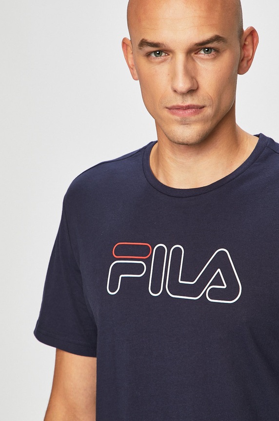 Fila - Pánske tričko potlač tmavomodrá 687137