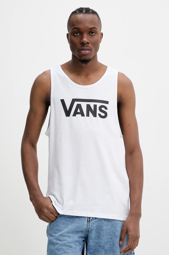 Vans - Тениска памук бял VN000Y8VYB21