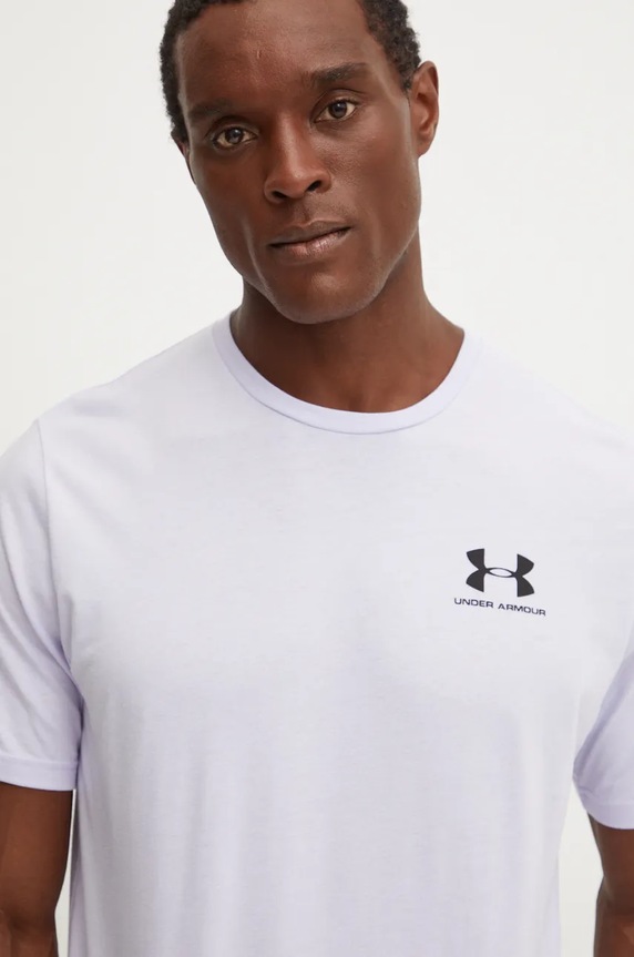 Tričko Under Armour SPORTSTYLE LEFT CHEST fialová 1326799.