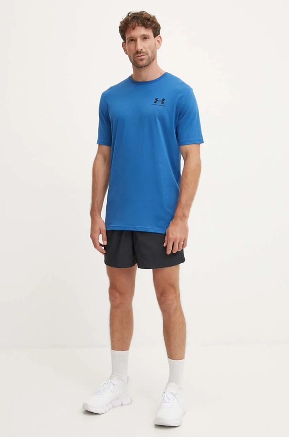 Under Armour t-shirt SPORTSTYLE LEFT CHEST 1326799. sötétkék SS26