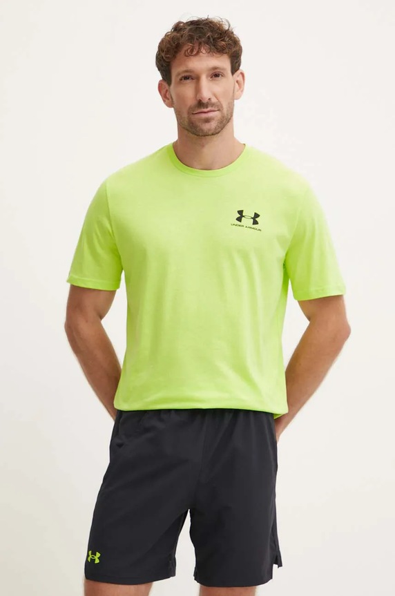 Tričko Under Armour SPORTSTYLE LEFT CHEST zelená 1326799.