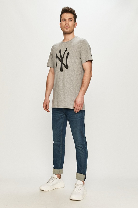 New Era - T-shirt 11863696 szary SS19