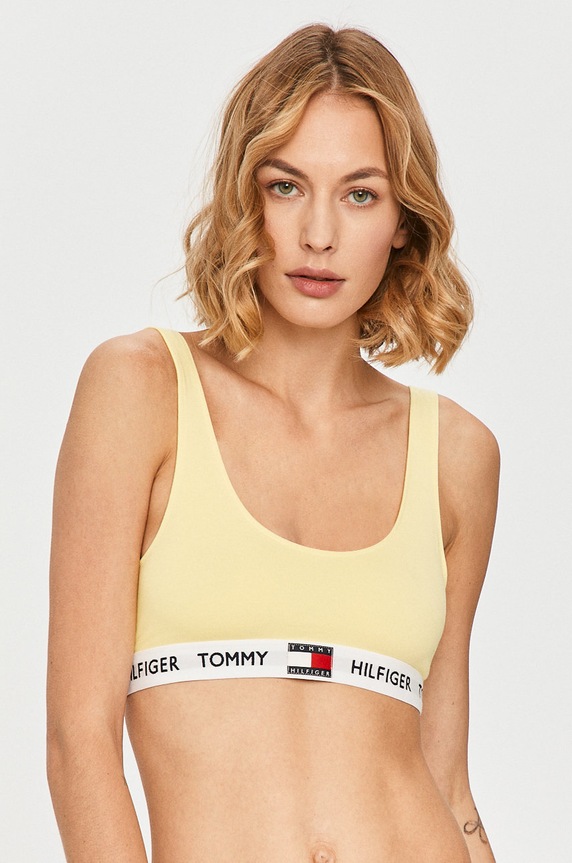 Tommy Hilfiger - Sportmelltartó melltartó merevítő nélkül sárga UW0UW02225
