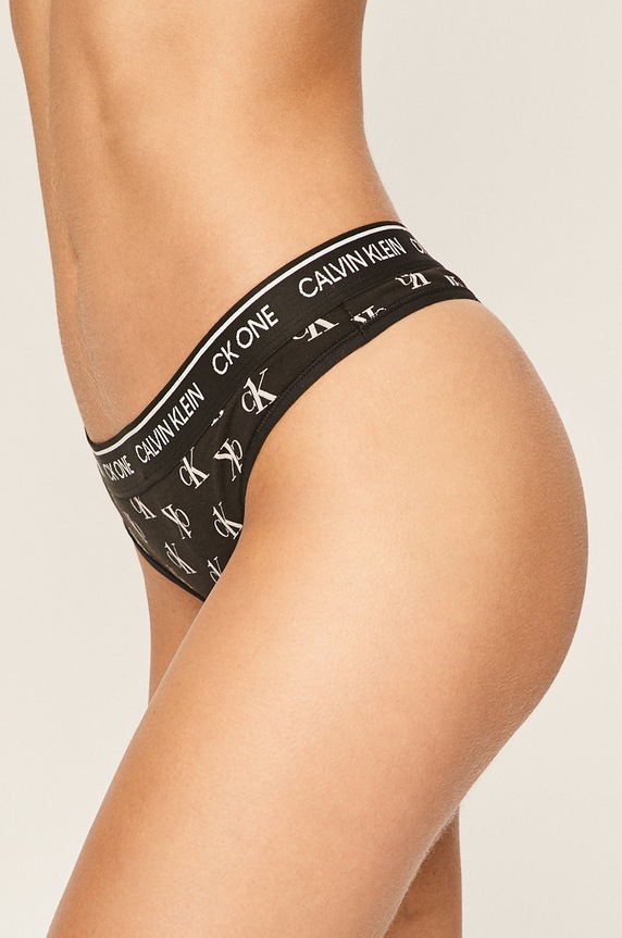 Calvin Klein Underwear - Stringi CK One 000QF5733E czarny AA00