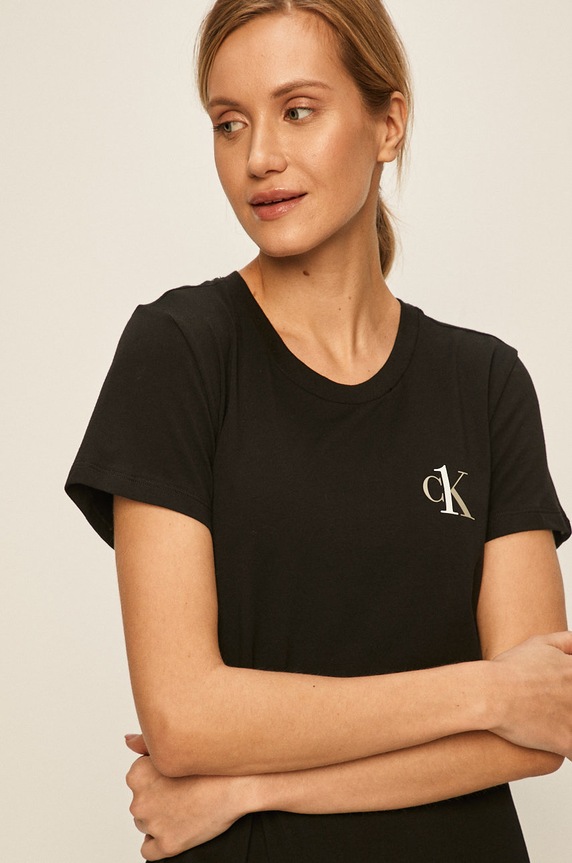 Calvin Klein Underwear cămașă de pijama 000QS6358E negru AA00