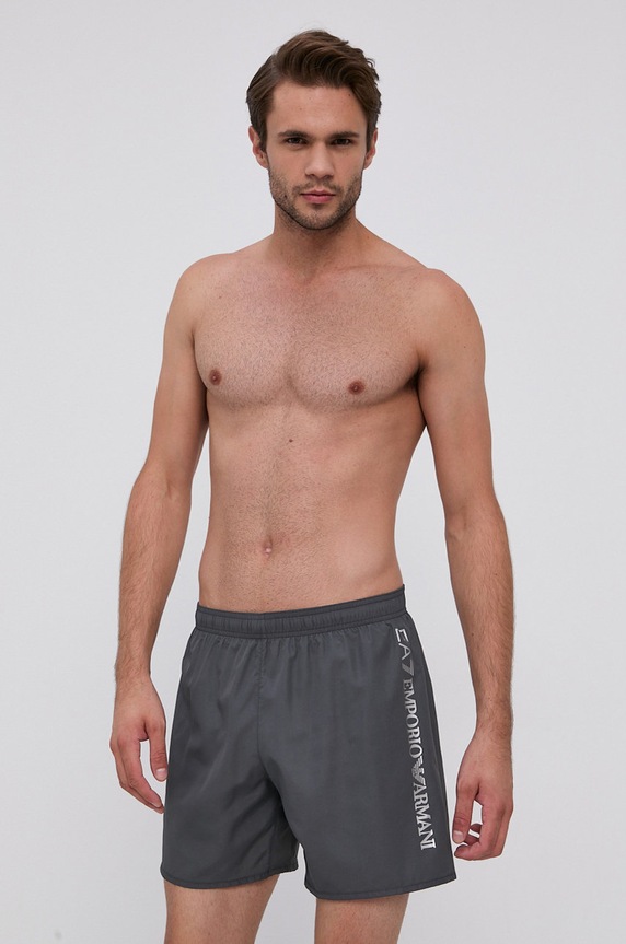 EA7 Emporio Armani szorty kąpielowe 902035.CC720.NOS szary AW24