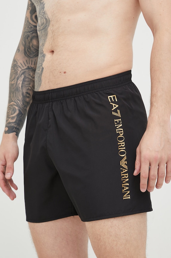 EA7 Emporio Armani Plavkové šortky čierna 902035.CC720.NOS