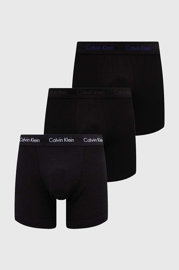 Calvin Klein Underwear bokserki męskie bawełniane z elastanem 3-pack czarny 000NB1770A