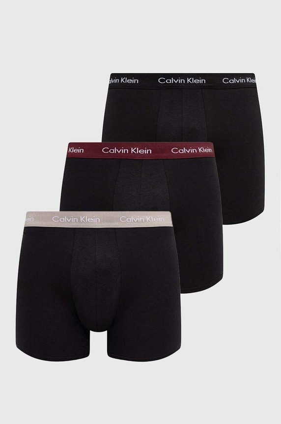 Calvin Klein Underwear bokserki męskie bawełniane z elastanem 3-pack czarny 000NB1770A