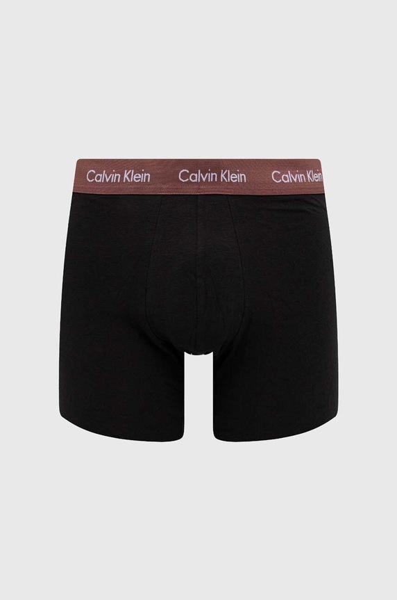 Calvin Klein Underwear bokserki męskie bawełniane z elastanem 3-pack 000NB1770A czarny AA00