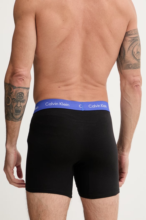 Calvin Klein Underwear boxeri pentru bărbați bumbac cu elastan pachet de 3 000NB1770A negru