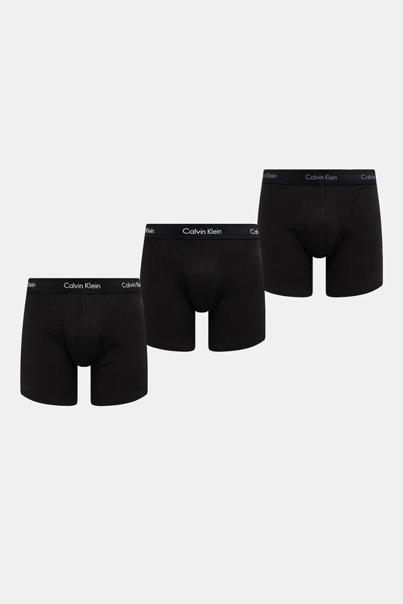 Calvin Klein Underwear bokserki męskie bawełniane z elastanem 3-pack czarny 000NB1770A