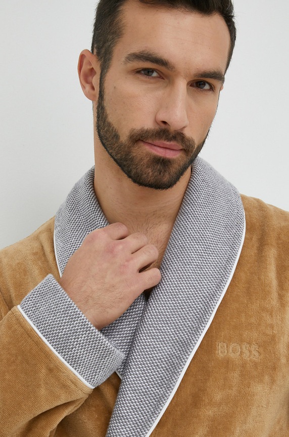 BOSS accappatoio in cotone marrone LORD.MEN