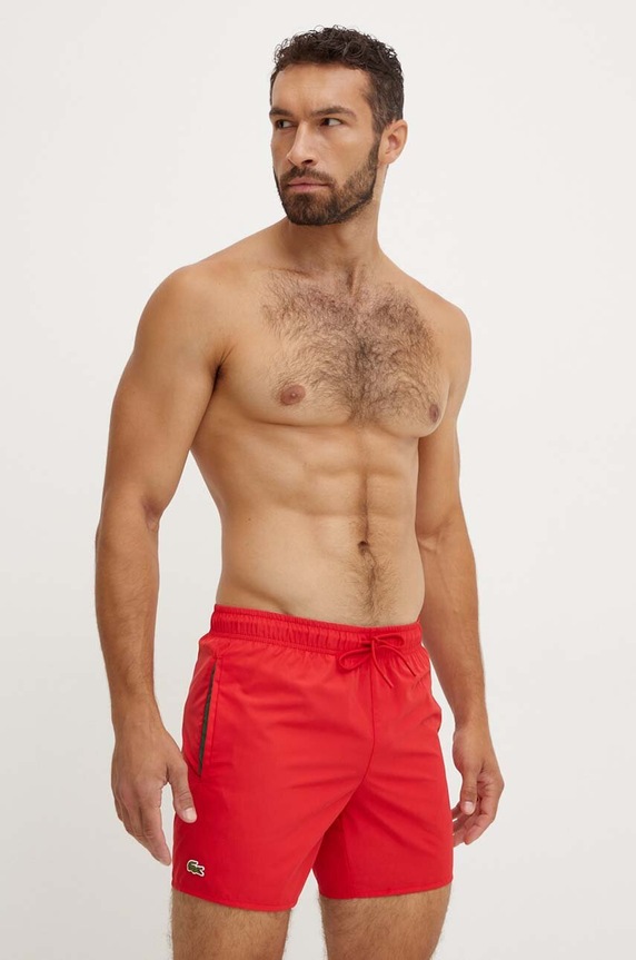 Lacoste szorty kąpielowe MH6270 czerwony SS26