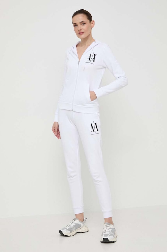 Armani Exchange felpa in cotone 8NYM22.YJ68Z.NOS bianco AA00