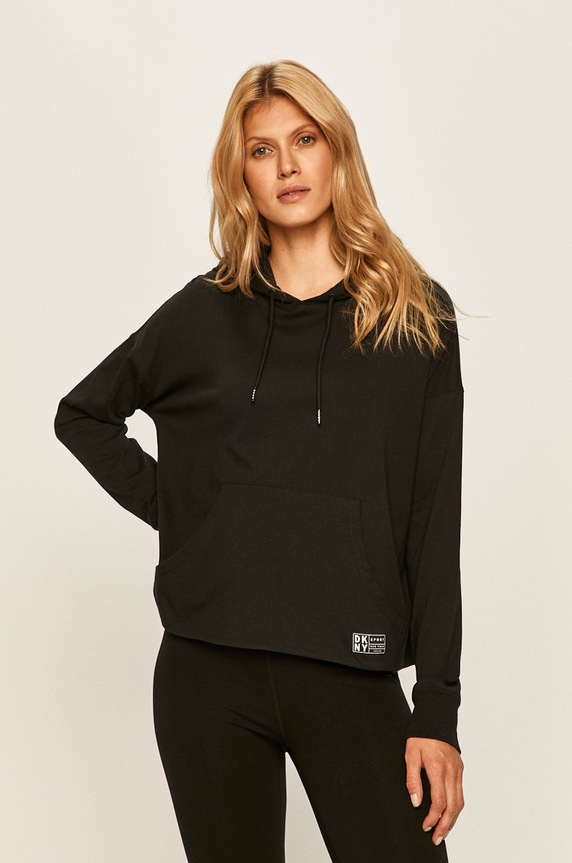 Dkny - Mikina s kapucí černá DP0T7510
